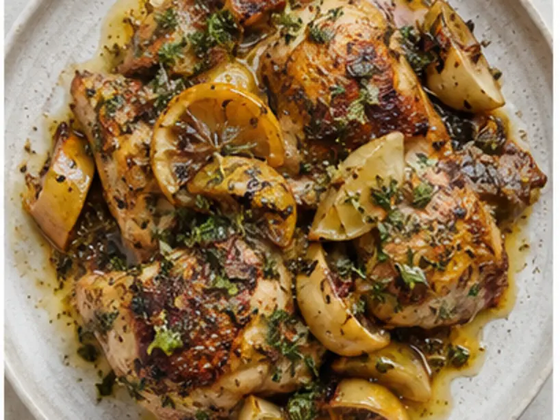 Chicken, preserved lemon and herbs
